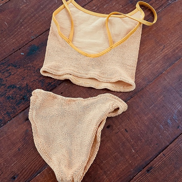 Hunza G Orange Tankini Swim Set Bikini Swimsuit Bathing Suit - Picture 6 of 7